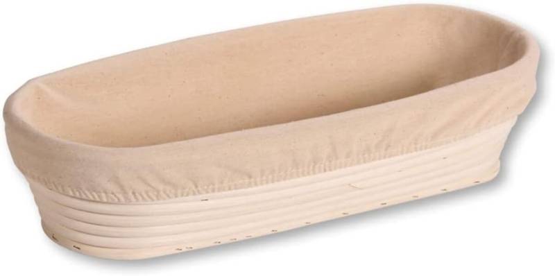 KESPER® Gärkorb Gärkörbchen, Material: Rattan, Textilfutter (abnehmbar) 35,5x15,5x9 cm, (1-tlg) von KESPER®