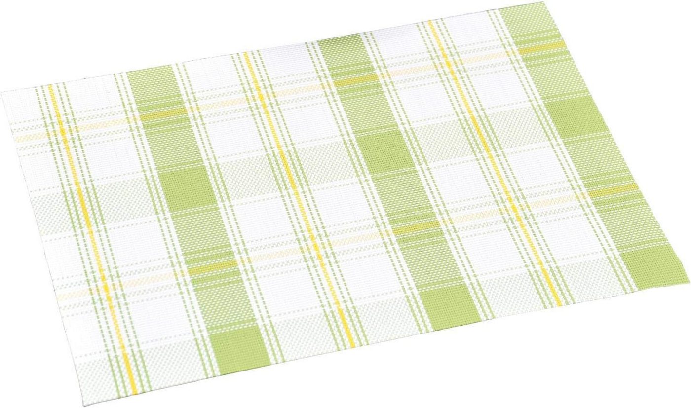 KESPER® Platzset Platzset, Tischset KARO weiß grün 43x29cm Kunststoff, (1-St) von KESPER®