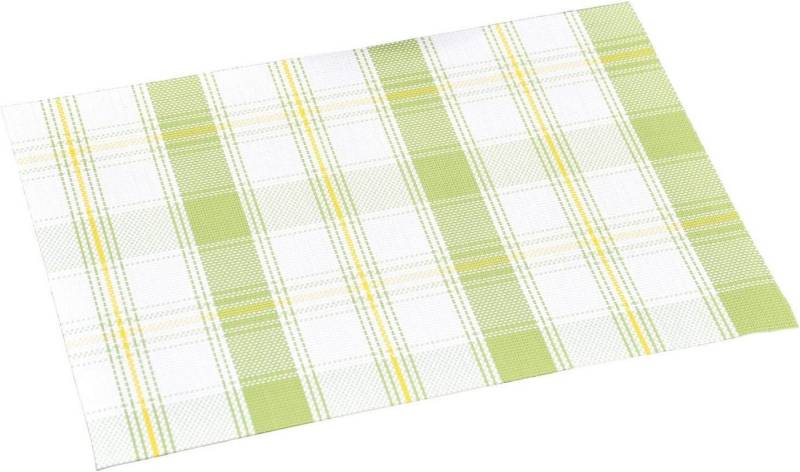 KESPER® Platzset Platzset, Tischset KARO weiß grün 43x29cm Kunststoff, (1-St) von KESPER®