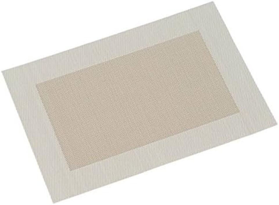 KESPER® Platzset Platzset, Tischset Woven Creme beige mit Rand 43x29cm Kunststoff, (1-St) von KESPER®