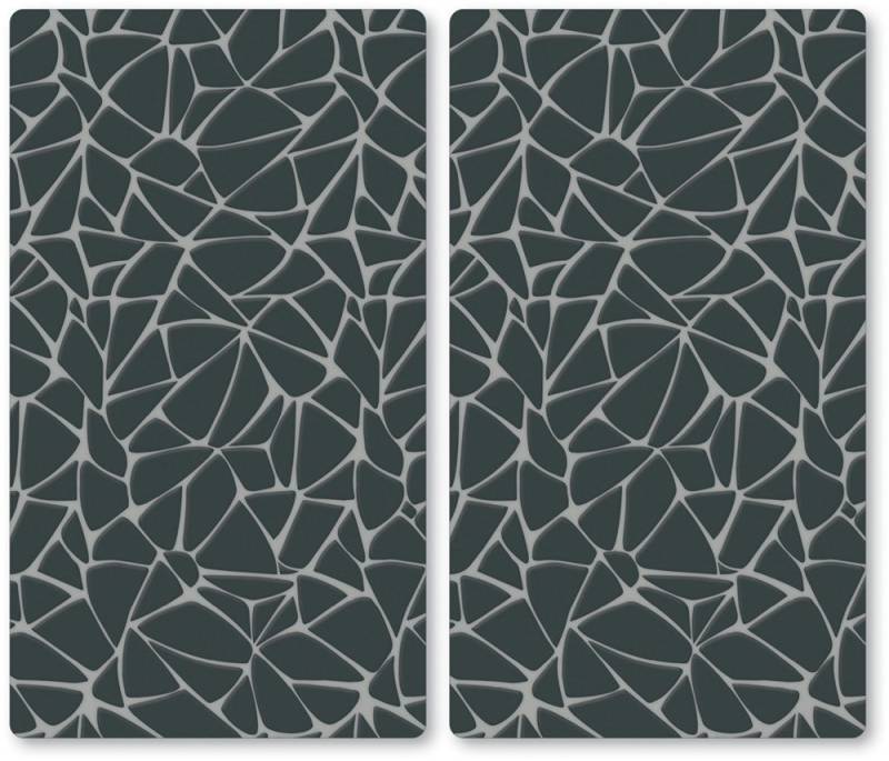 KESPER® Schneide- und Abdeckplatte Multi-Glasschneideplatte, 2er, Mosaikoptik, ESG-Glas, (Set, 2 tlg), zum Schneiden und Abdecken von KESPER®