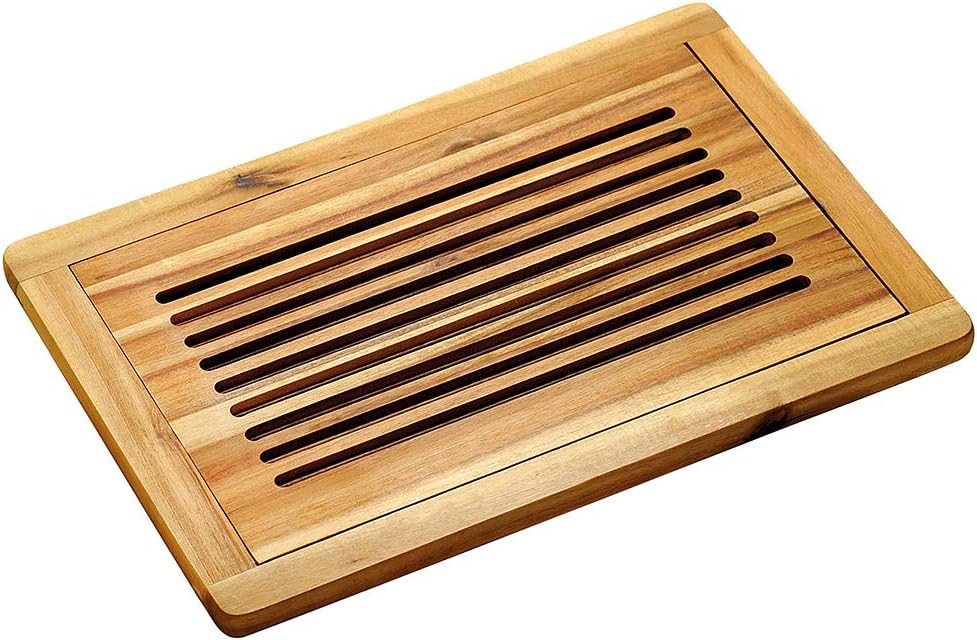 KESPER® Schneidebrett Brot-Schneidebrett abnehmbarer Schneiderost Akazienholz 47,5x32x2cm, (1-St) von KESPER®
