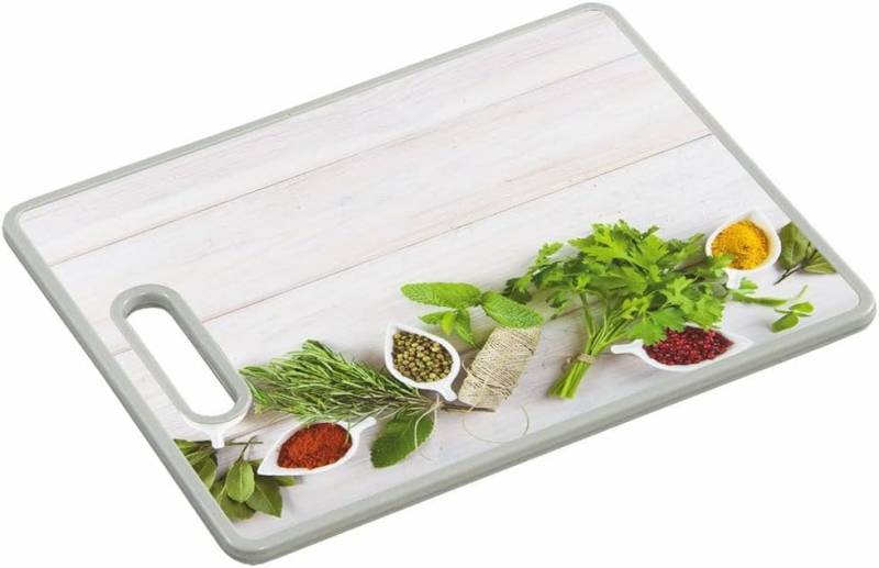KESPER® Schneidebrett Schneide- und Servierbrett Herbs + Spices 38 x 30 x 1,2 cm, (1-St) von KESPER®