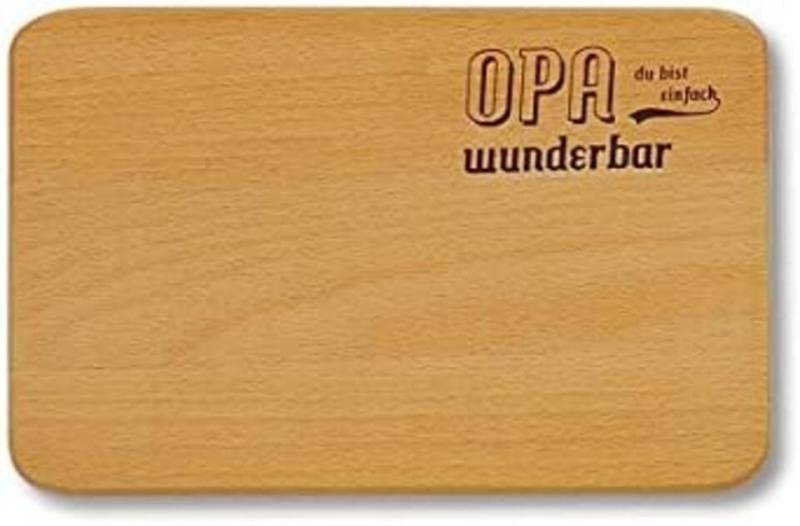 KESPER® Schneidebrett Schneidebrettchen, Buche, Opa du bist einfach wunderbar, 23x15x1 cm, (1-St) von KESPER®