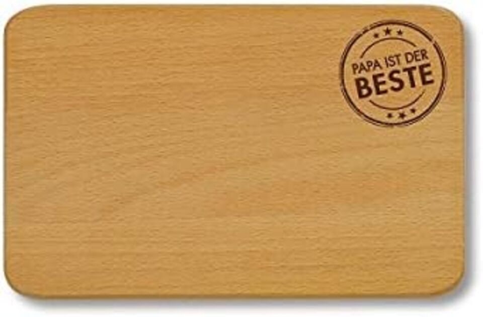 KESPER® Schneidebrett Schneidebrettchen aus Buche - Papa ist der Beste, 23 x 15 x 1 cm, (1-St) von KESPER®