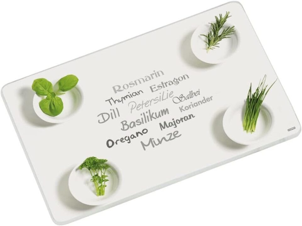 KESPER® Schneidebrett Schneideplatte "Kräuter", 40 x 30 x 0,7 cm, (1-St) von KESPER®