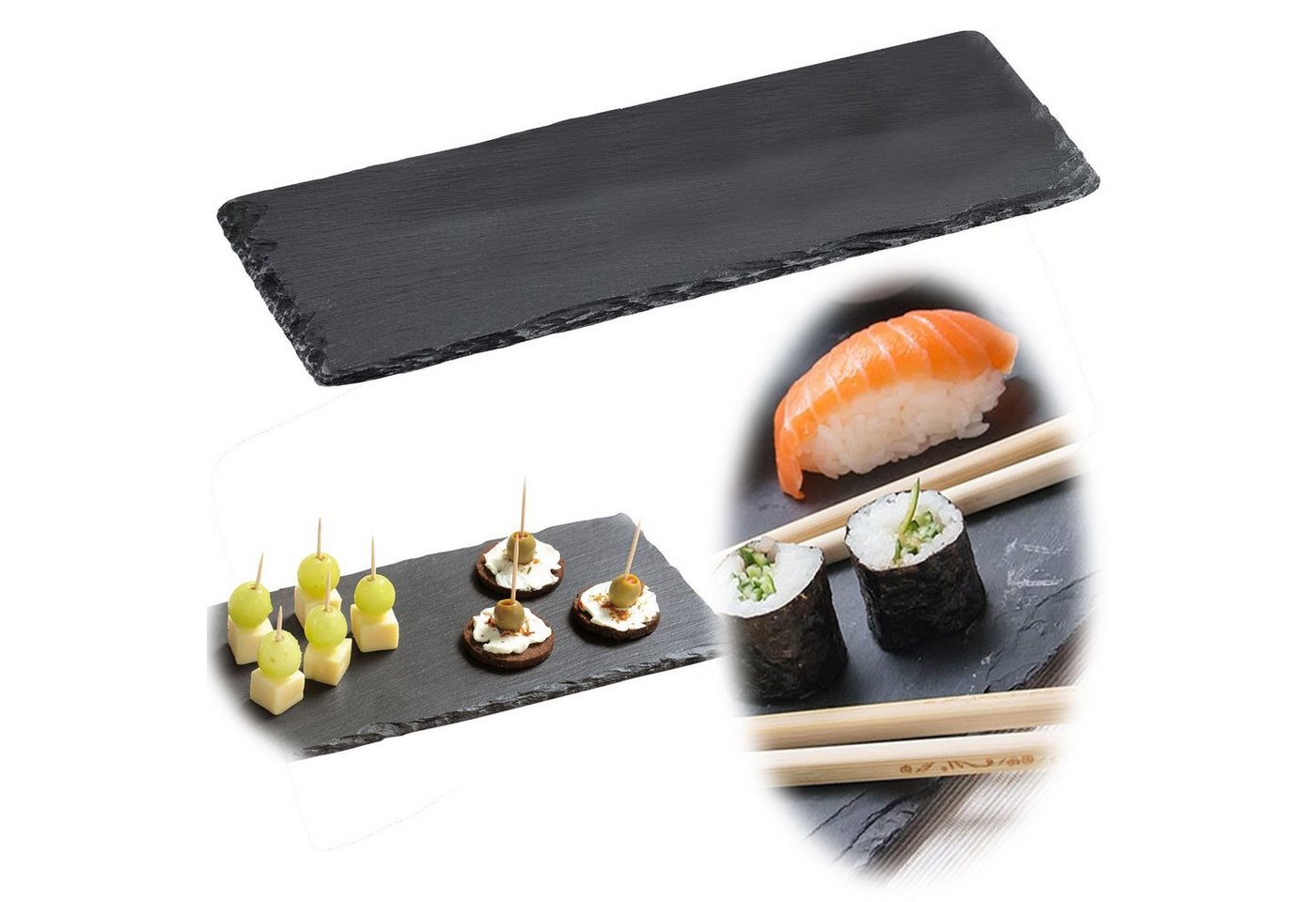 KESPER® Servierplatte Buffetplatte, Schiefer 38123, (1-tlg) von KESPER®