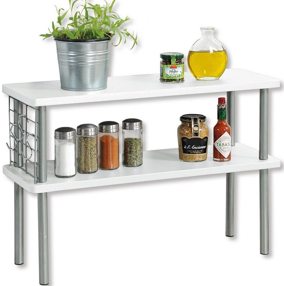 KESPER for kitchen & home Ablageregal, mit 2 Ablageböden in Farbe weiß von KESPER for kitchen & home