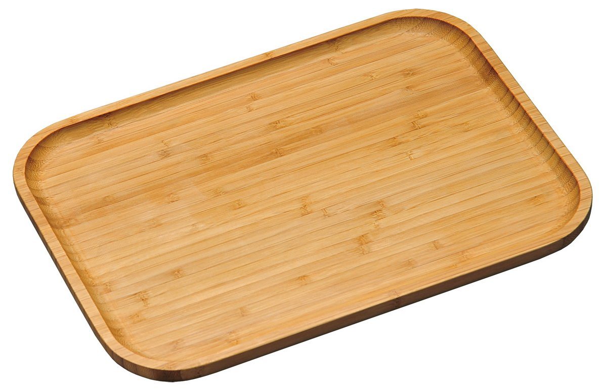 KESPER® Servierbrett Holzbrett Bambus Serviertablett, Ideal für Brotzeit oder Antipasti - auch als Tablett verwendbar von KESPER®