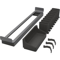 Kesseböhmer - Conero Krawattenhalter für Kleiderschrank & Gürtelhalter mit Schmuckschale für die Schranktür, schwarz Kesseböhmer - Conero Krawattenhalter für Kleiderschrank & Gürtelhalter mit Schmuckschale für die Schranktür, schwarz von KESSEBÖHMER
