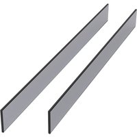 Kesseböhmer Seitenwand aus Glas für Conero 72H Schubladenauszug mit KB 810-870mm, Floatglas ESG grau - 2 Stück von KESSEBÖHMER