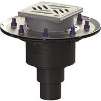 Kessel - Bodenablauf Ecoguss Pressflansch dn 50 Designrost, senkrecht von KESSEL