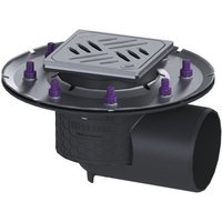 Kessel - Bodenablauf Practicus Pressflansch dn 100 Designrost, seitlich von KESSEL