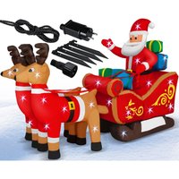 Aufblasbarer Weihnachtsmann mit Schlitten xxl Nikolaus Rentiere Weihnachten Santa Claus Deko led Beleuchtet inkl. Befestigungsmaterial xl - Kesser Aufblasbarer Weihnachtsmann mit Schlitten xxl Nikolaus Rentiere Weihnachten Santa Claus Deko led Beleuchtet inkl. Befestigungsmaterial xl - Kesser von KESSER