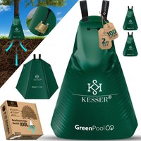 Baum-Bewässerungssack Wassersack & Baumbewässerungsbeutel PVC-Tasche langlebig & UV-beständig Baumbeutel Garten Bewässerungssystem 2er Set / Grün / von KESSER