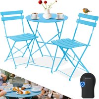 Bistroset 3-teilig Bistrotisch mit 2 klappbaren Stühle Set Balkonset Balkonmöbel Klapp-Möbel Gartenset Sitzgarnitur Gartengarnitur Gartenmöbel von KESSER