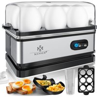 Eierkocher für 1 bis 6 Eier elektrisch aus Edelstahl 400W & Warmhaltefunktion Kipp-Funktionsschalter drei Härtegrade Spülmaschinenfest / Silber Eierkocher für 1 bis 6 Eier elektrisch aus Edelstahl 400W & Warmhaltefunktion Kipp-Funktionsschalter drei Härtegrade Spülmaschinenfest / Silber von KESSER