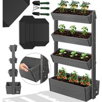 Kesser - Hochbeet mit Etagen Premium Blumenkasten Blumentreppe Pflanztreppe - Gemüsebeet Kräuterbeet Pflanzkübel Frühbeet Blumenbeet Pflanzkasten von KESSER