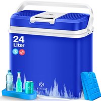 KESSER® 24 Liter Kühlbox KÜHLT und WÄRMT Thermo-Elektrische Kühlbox 12 Volt und 230 Volt Mini-Kühlschrank für Auto und Camping Blau von KESSER