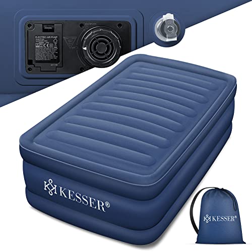 KESSER® Aufblasbare Matratze Luftbett Selbstaufblasend Gästebett mit eingebauter elektrischer Pumpe, Luftmatratze für Camping oder Heimgebrauch Mit Tasche, geeignet für 1 Person - 203 x 95 x 51cm von KESSER