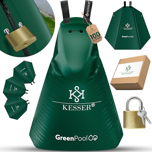 KESSER® Baum-Bewässerungssack 1er Set 100L Wassersack & Baumbewässerungsbeutel | PVC-Tasche langlebig & UV-beständig | Baumbeutel Garten Bewässerungssystem & gezielte Bewässerung von Bäumen Grün von KESSER