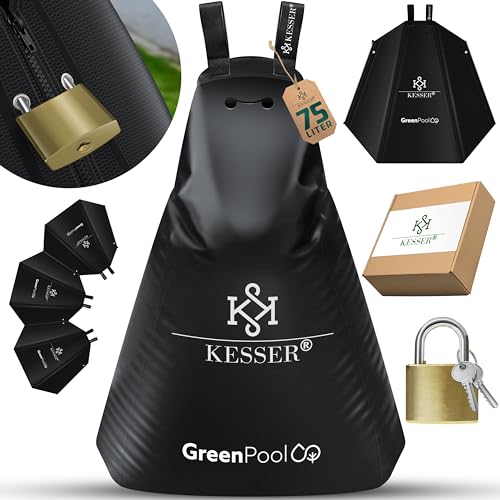 KESSER® Baum-Bewässerungssack 1er Set 75L Wassersack & Baumbewässerungsbeutel | PVC-Tasche langlebig & UV-beständig | Baumbeutel Garten Bewässerungssystem & gezielte Bewässerung von Bäumen Schwarz von KESSER