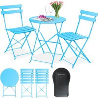 Bistroset 3-teilig Bistrotisch mit 2 klappbaren Stühle Set Balkonset Balkonmöbel Klapp-Möbel Gartenset Sitzgarnitur Gartengarnitur Gartenmöbel von KESSER