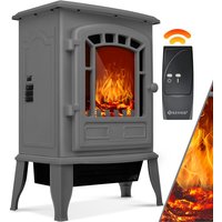 KESSER® Elektrokamin mit Heizlüfter & Fernbedienung 2000W Elektro Kamin Elektrischer Heizung LED Kaminfeuer Effekt Kaminofen Flammeneffekt Heizer von KESSER