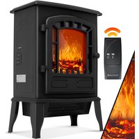 KESSER® Elektrokamin mit Heizlüfter & Fernbedienung 2000W Elektro Kamin Elektrischer Heizung LED Kaminfeuer Effekt Kaminofen Flammeneffekt Heizer von KESSER