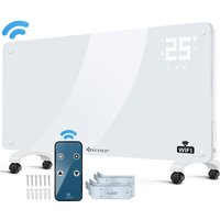 KESSER® Glaskonvektor Glasheizung Elektroheizkörper APP WiFi Funktion Inkl. Fernbedienung Elektroheizung Stand- oder Wand Heizung Heizkörper von KESSER