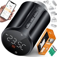 KESSER® Heizkörperthermostat WiFi Heizungsregler Heizungsthermostat WLAN mit Smart Home App Steuerung Alexa, Google Assistant mit 6 von KESSER