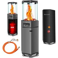 KESSER® Heizstrahler Gas Terrassenheizstrahler Gasheizungen Gasheizstrahler Gasheizer inkl. Schutzhülle Outdoor-Heizung Mobiler Heizpilz von KESSER