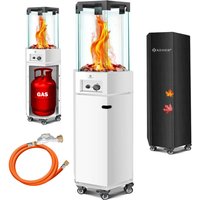 KESSER® Heizstrahler Gas Terrassenheizstrahler Gasheizungen Gasheizstrahler Gasheizer inkl. Schutzhülle Outdoor-Heizung Mobiler Heizpilz von KESSER