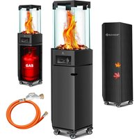 KESSER® Heizstrahler Gas Terrassenheizstrahler Gasheizungen Gasheizstrahler Gasheizer inkl. Schutzhülle Outdoor-Heizung Mobiler Heizpilz von KESSER