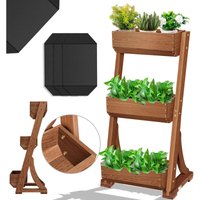 Kesser - Hochbeet mit Etagen Premium Blumenkasten Blumentreppe Pflanztreppe - Gemüsebeet Kräuterbeet Pflanzkübel Frühbeet Blumenbeet Pflanzkasten von KESSER