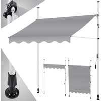KESSER® Klemmmarkise mit Handkurbel Balkon Balkonmarkise ohne Bohren UV-beständig höhenverstellbar wasserabweisend Sonnenschutz Terrassenüberdach von KESSER