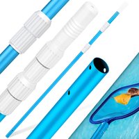 KESSER® Pool Teleskopstange Aluminium Poolstange Stange zur Poolreinigung 3-teilig einstellbar von 1 20m bis 3 60m Witterungsbeständig und Stabil Blau von KESSER