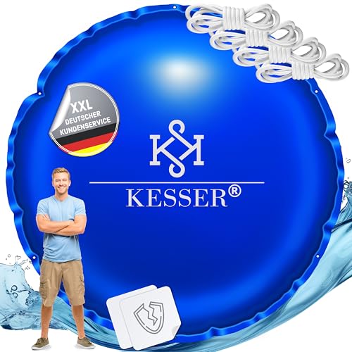 KESSER® Poolkissen Winter 400cm | Poolabdeckung mit Doppelnaht Whirpools | Luftkissen Pool Abdeckung Überwinterung | Abdeckung Einbaupools Winter | PVC wasserdicht & UV-beständig mit 4X Seile von KESSER