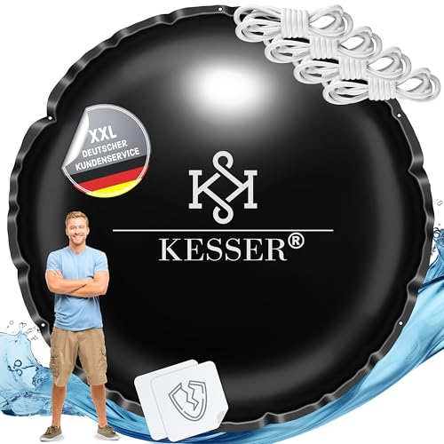 KESSER® Poolkissen Winter 500cm | Poolabdeckung mit Doppelnaht Whirpools | Luftkissen Pool Abdeckung Überwinterung | Abdeckung Einbaupools Winter | PVC wasserdicht & UV-beständig mit 4X Seile von KESSER