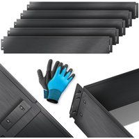 Rasenkante Beeteinfassung Beetumrandung 5m 10m 15m 20m 25m 30m 35m 40m 45m 50m 100x14cm oder 100x18cm Beetbegrenzung Rasenbleche Mähkante Schwarz / von KESSER