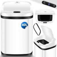 KESSER® Sensor Mülleimer Küche Automatik mit Bewegungssensor Abfalleimer & Soft-Close-Deckel Müllbehälter mit Touch-Bedienfeld & Sensor LCD-Dispay 40 von KESSER
