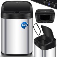 KESSER® Sensor Mülleimer Küche Automatik mit Bewegungssensor Abfalleimer & Soft-Close-Deckel Müllbehälter mit Touch-Bedienfeld & Sensor LCD-Dispay 40 von KESSER