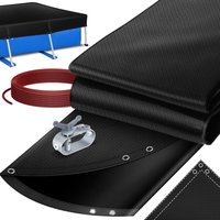 Kesser - Solar Poolabdeckung Pool Abdeckplane, Poolplane aus 200g/m² pe Material Inkl. Stahlseil + Seilspanner mit ösen Solarplane Abdeckung von KESSER