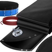 Kesser - Solar Poolabdeckung Pool Abdeckplane, Poolplane aus 200g/m² pe Material Inkl. Stahlseil + Seilspanner mit ösen Solarplane Abdeckung von KESSER