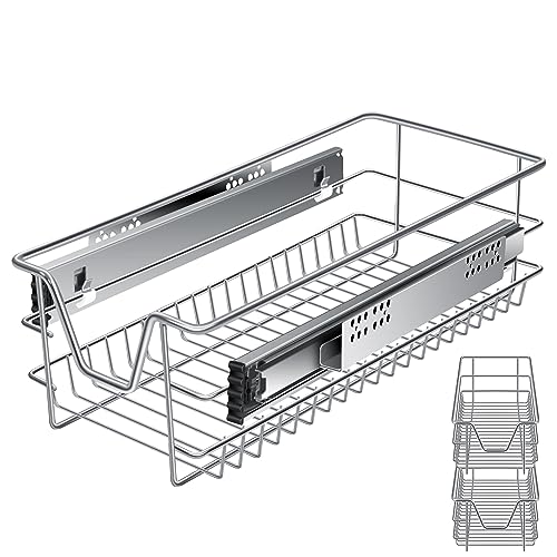 KESSER® Teleskopschublade 2X 30 cm ✓ Küchenschublade ✓ Küchenschrank ✓ Korbauszug ✓ Schrankauszug ✓ Vollauszug ✓ Schublade von KESSER