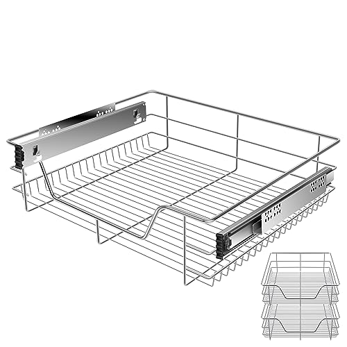 KESSER® Teleskopschublade 2x 60 cm ✓ Küchenschublade ✓ Küchenschrank ✓ Korbauszug ✓ Schrankauszug ✓ Vollauszug ✓ Schublade von KESSER