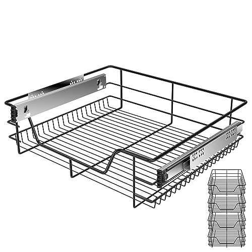 KESSER® Teleskopschublade 4x 60 cm ✓ Küchenschublade ✓ Küchenschrank ✓ Korbauszug ✓ Schrankauszug ✓ Vollauszug ✓ Schublade von KESSER