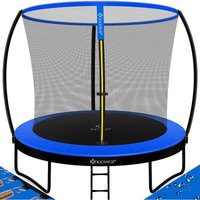 KESSER® Trampolin Gartentrampolin TÜV Rheinland GS Zertifiziert Kindertrampolin bis 150 kg Komplettset mit Sicherheitsnetz Leiter Randabdeckung 244 von KESSER