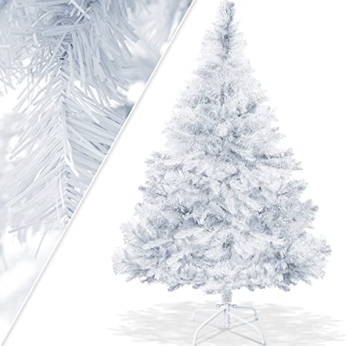 KESSER® Weihnachtsbaum künstlich 150cm mit 360 Spitzen, Tannenbaum künstlich Edeltanne Schnellaufbau inkl. Christbaum-Ständer, Weihnachtsdeko – Weiß 1,5m von KESSER