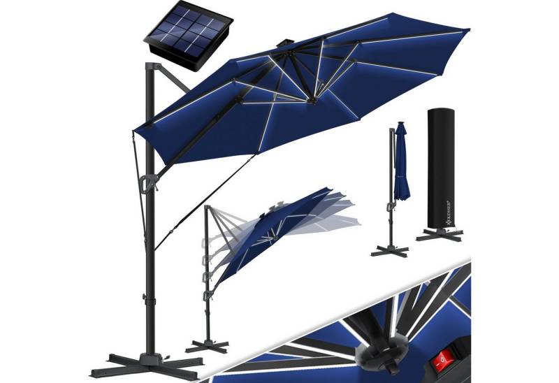 KESSER Ampelschirm, Sonnenschirm Ampelschirm SUN Rund XL Ø330 cm inkl. Abdeckung von KESSER